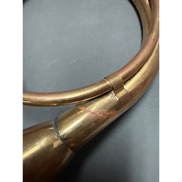 Vintage Brass Fox Hunt Horn Decorative Bugle with Red Tassel Cord Made in India - Picture 7 of 7